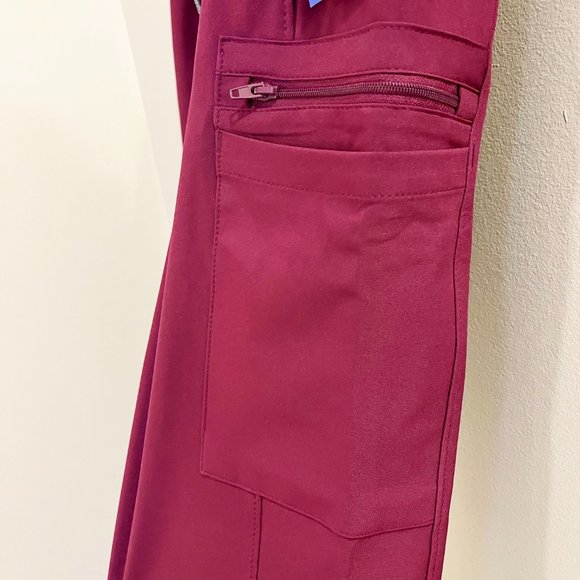 NWT Landau Forward 5-Pocket Rib Knit Waistband Cargo Scrub Pant Petite M… - Picture 5 of 8